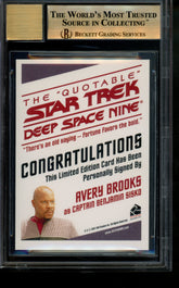 2007 Star Trek Deep Space Nine Autograph Avery Brooks Limited Auto BGS 9.5/10